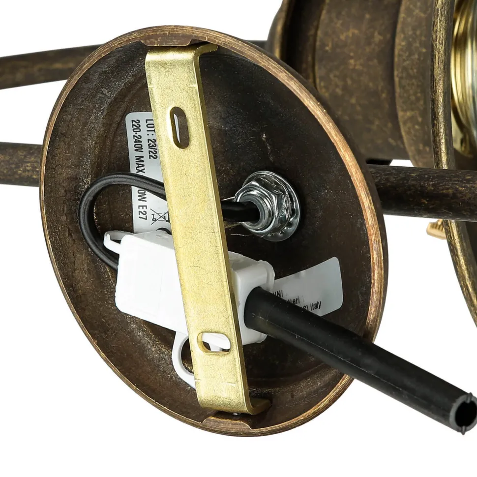 Wandleuchte Echt-Messing in Bronze Antik Al Mare