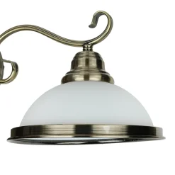 Wandleuchte ELISETT mit Glasschirm Antik