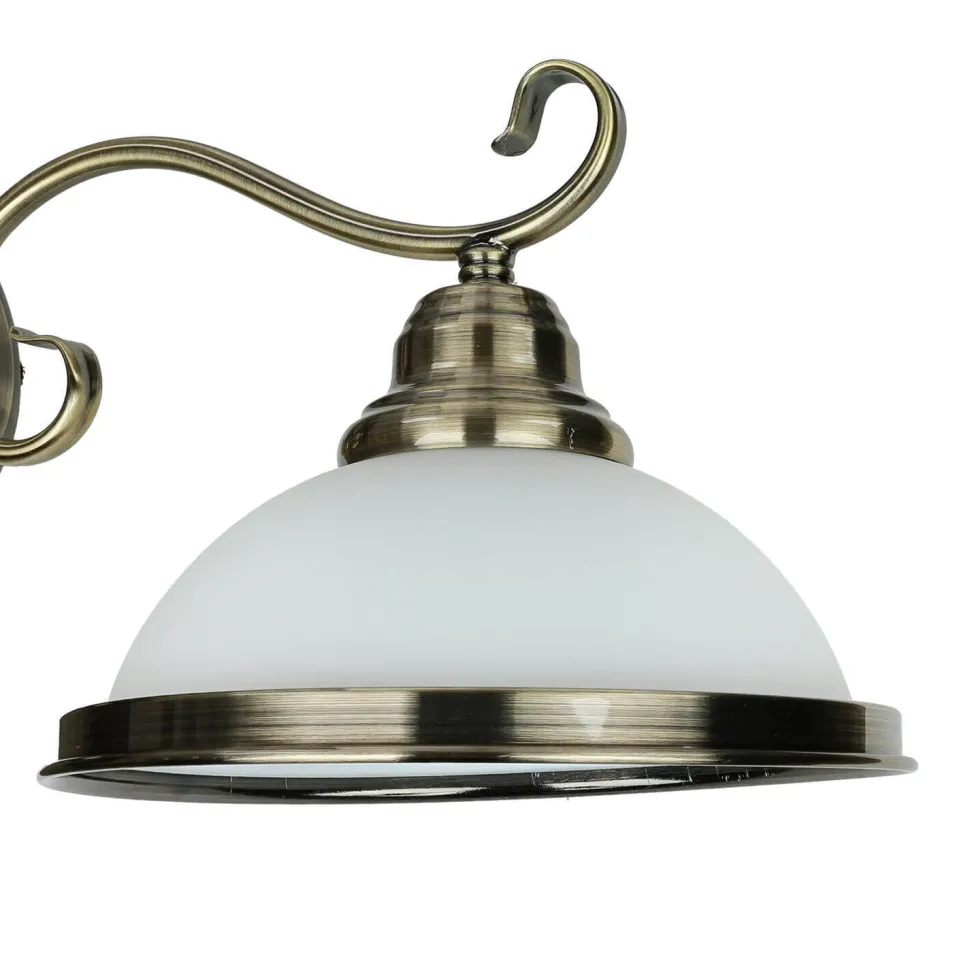 Wandleuchte ELISETT mit Glasschirm Antik