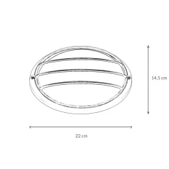 Wandleuchte für Außen Kupfer Antik AMSTERDAM B:22cm