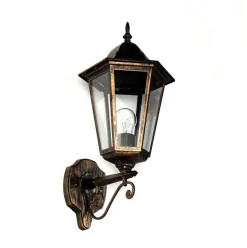 Wandleuchte für Außen Schwarz Kupfer BRISTOL II IP44 E27