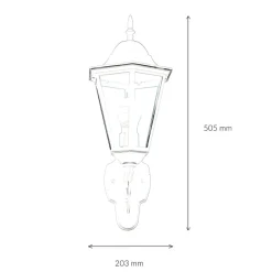 Wandleuchte für Außen Schwarz Kupfer BRISTOL II IP44 E27