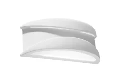 Wandleuchte Gips bemalbar Weiß Lichtmuster