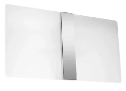 Wandleuchte Glas Metall 35 cm breit Weiß Chrom 2x G9