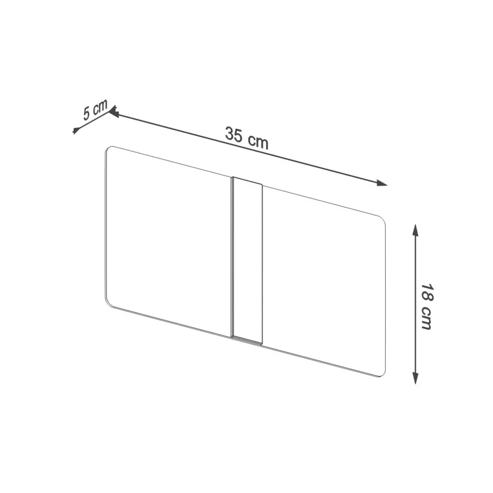Wandleuchte Glas Metall 35 cm breit Weiß Chrom 2x G9
