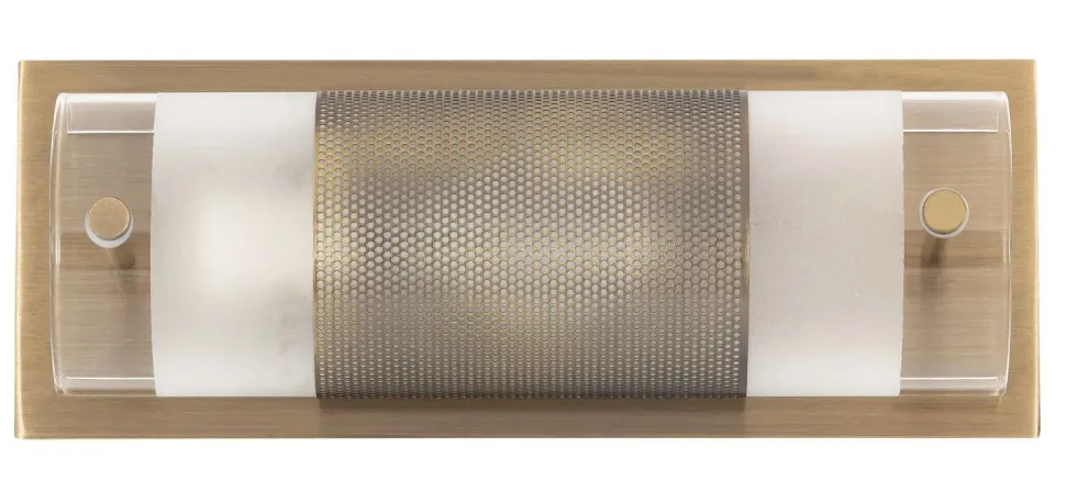 Wandleuchte Glas Metall B: 24 cm klein in Bronze