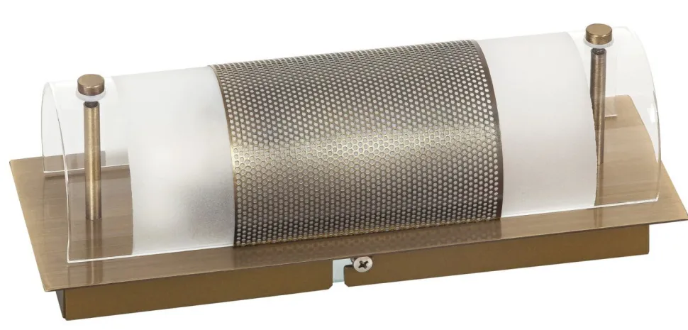 Wandleuchte Glas Metall B: 24 cm klein in Bronze