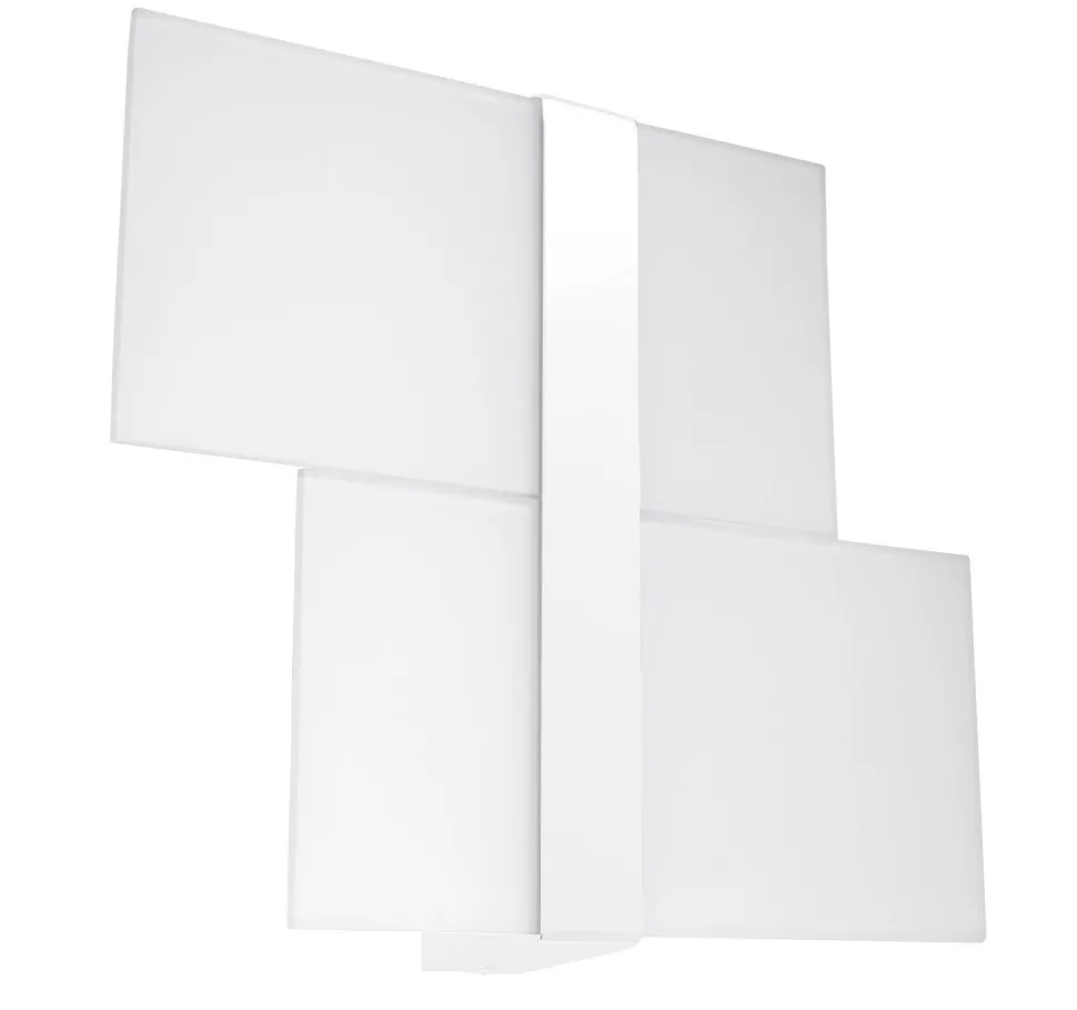 Wandleuchte Glas Metall Weiß 2x G9 blendarm dekorativ