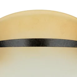 Wandleuchte Glas Schirm Orange Bronze Rustikal innen