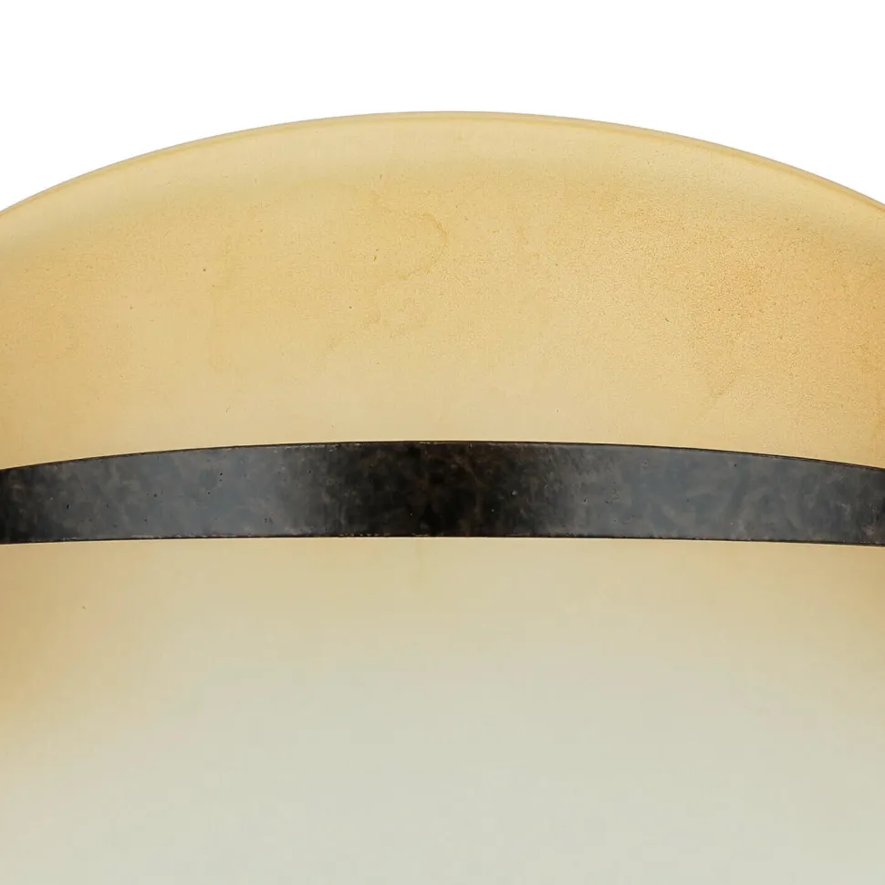 Wandleuchte Glas Schirm Orange Bronze Rustikal innen