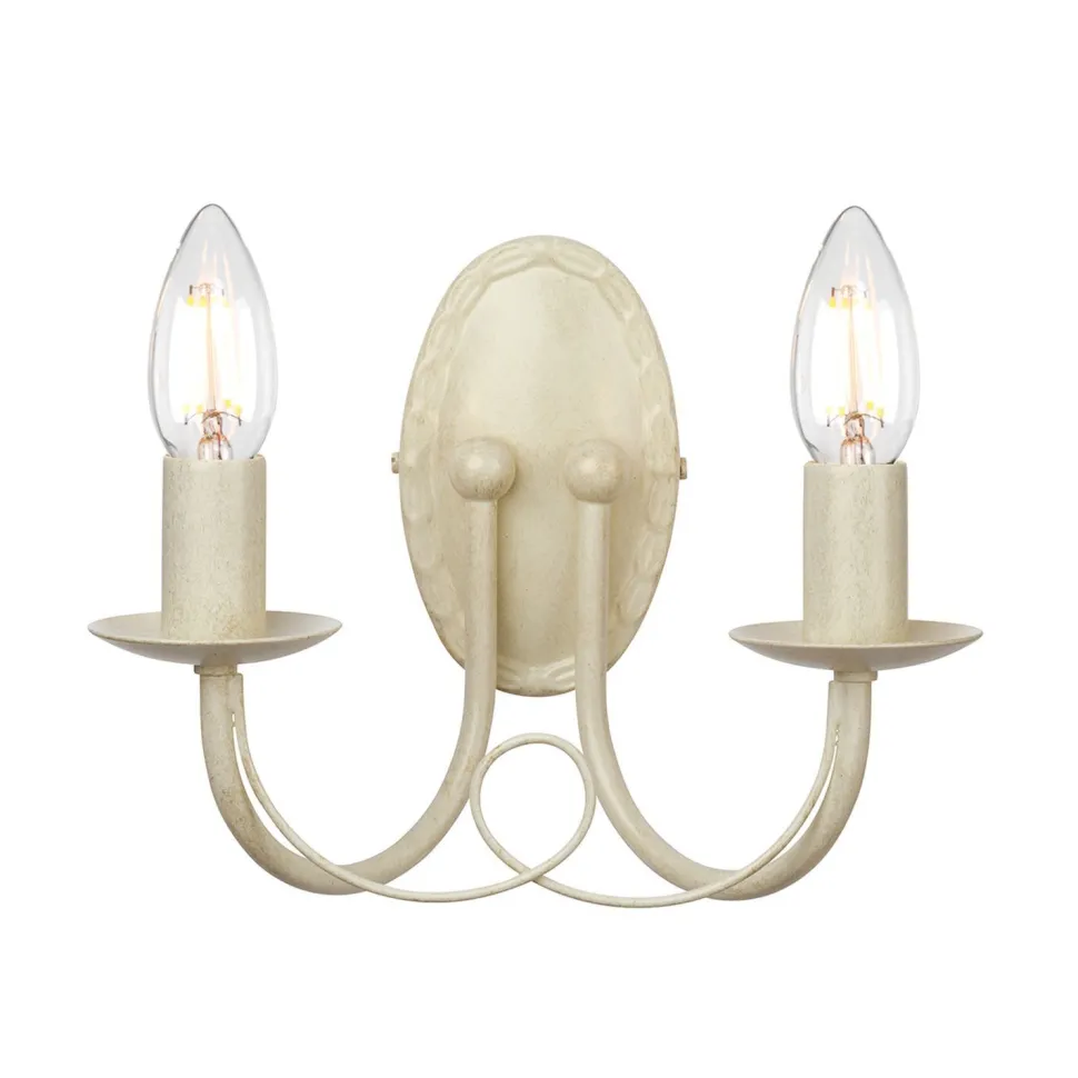 Wandleuchte GOTICA 5 Creme Gold Kerzenform Lampe