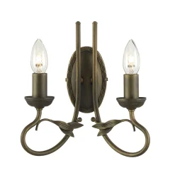 Wandleuchte GOTICA 6 Schwarz Gold Rustikal Lampe