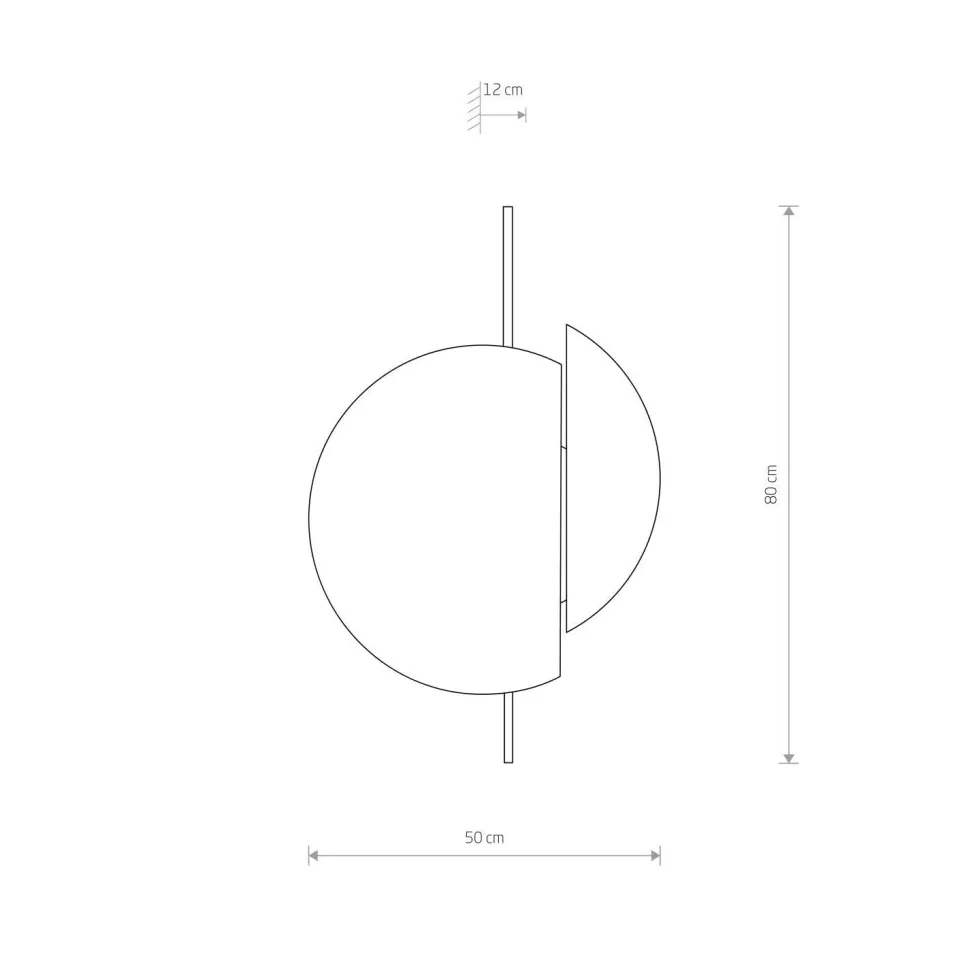 Wandleuchte groß H: 80 cm Holz Metall flach indirekt 2x GX53