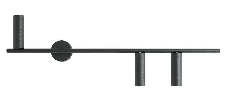 Wandleuchte GU10 Metall Schwarz B:81 cm 3-flammig