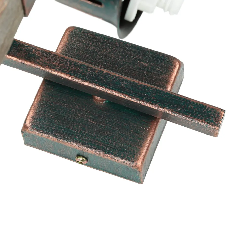 Wandleuchte HAKON Kupfer Antik Echt Holz Metall