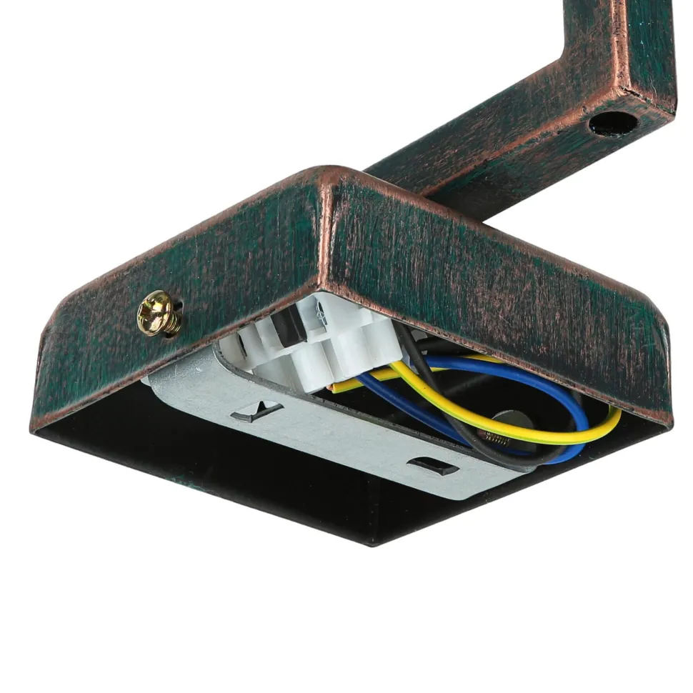 Wandleuchte HAKON Kupfer Antik Echt Holz Metall