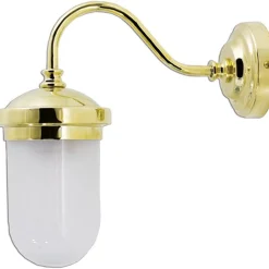 Wandleuchte Hoflampe Messing außen Maritim IP43