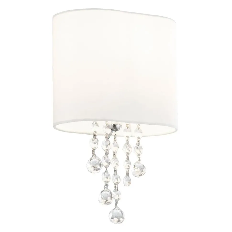 Wandleuchte im Jugendstil weiß