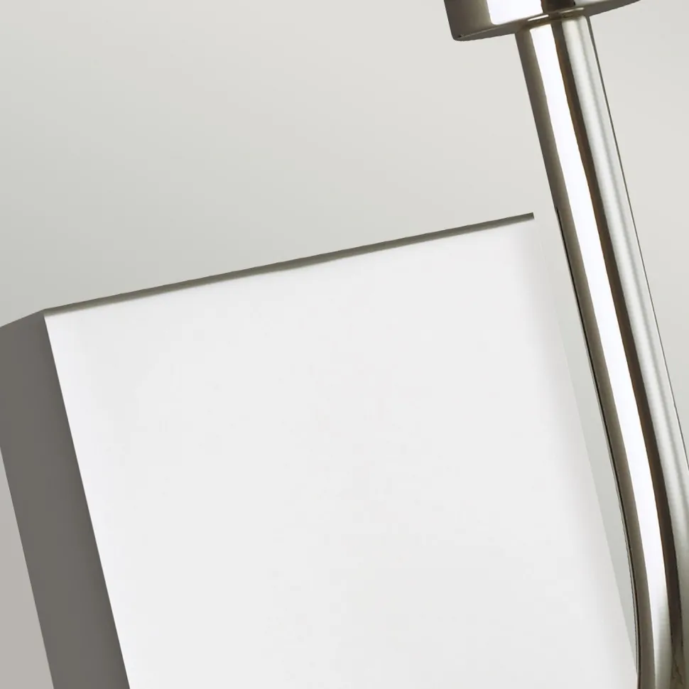 Wandleuchte in Nickel Weiß Metall Stoff E14 Jugendstil