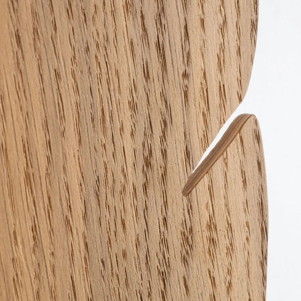 Wandleuchte indirekt Holz H: 69 cm Blatt Natur Design 4x G9