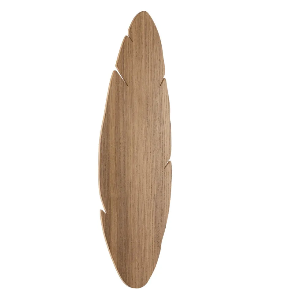 Wandleuchte indirekt Holz H: 69 cm Blatt Natur Design 4x G9