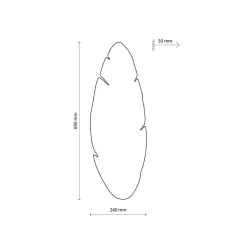 Wandleuchte indirekt Holz H: 69 cm Blatt Natur Design 4x G9