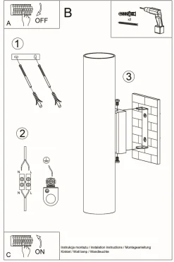 Wandleuchte innen Schwarz 30 cm hoch Up Down Metall