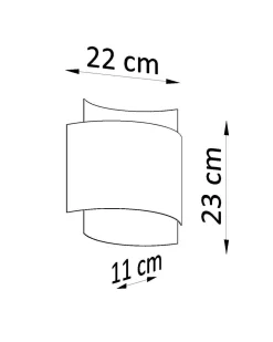 Wandleuchte innen Up Down Metall Weiß H: 23 cm G9