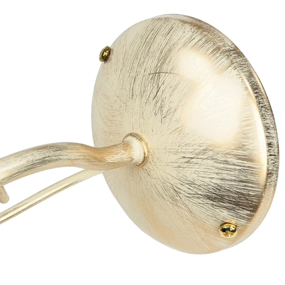 Wandleuchte Jugendstil in Weiß Gold Wohnzimmer Flur