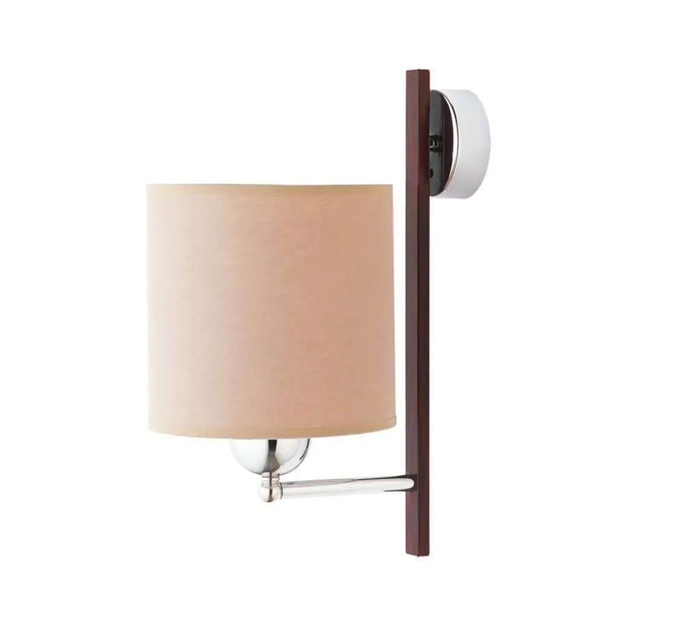 Wandleuchte KASULA Creme Braun Lampe Schlafzimmer