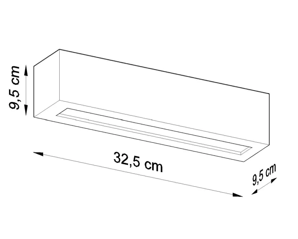 Wandleuchte Keramik 32,5 cm Grau E27 indirekt Up Down