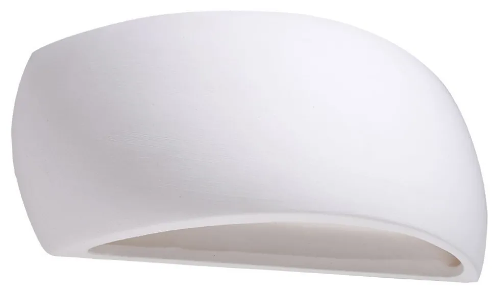 Wandleuchte Keramik 32 cm Up Down bemalbar Weiß