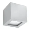 Wandleuchte Keramik Grau Würfel H: 14 cm Up Down E27