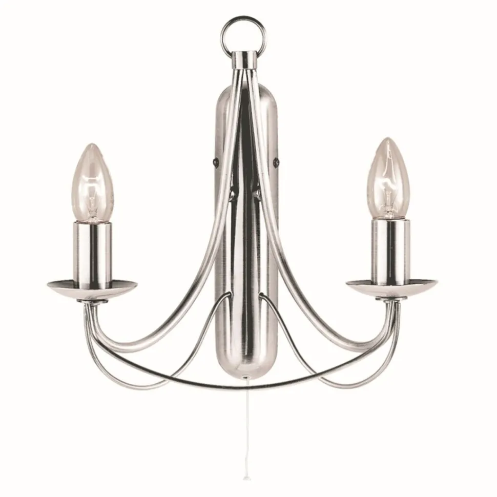 Wandleuchte klassisch in matt Silber