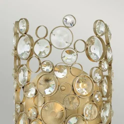 Wandleuchte Kristall Metall in Blattsilber dekorativ