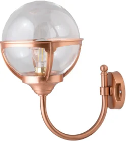 Wandleuchte Kupfer IP43 Echt-Messing außen elegant