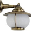 Wandleuchte Laterne Hof Messing Glas Maritim