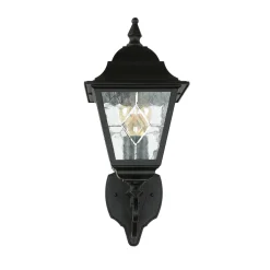 Wandleuchte LEADWORTH Schwarz IP43 Rustikal Haus