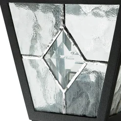 Wandleuchte LEADWORTH Schwarz IP43 Rustikal Haus