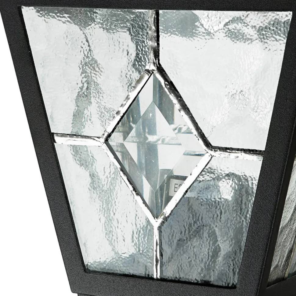 Wandleuchte LEADWORTH Schwarz IP43 Rustikal Haus