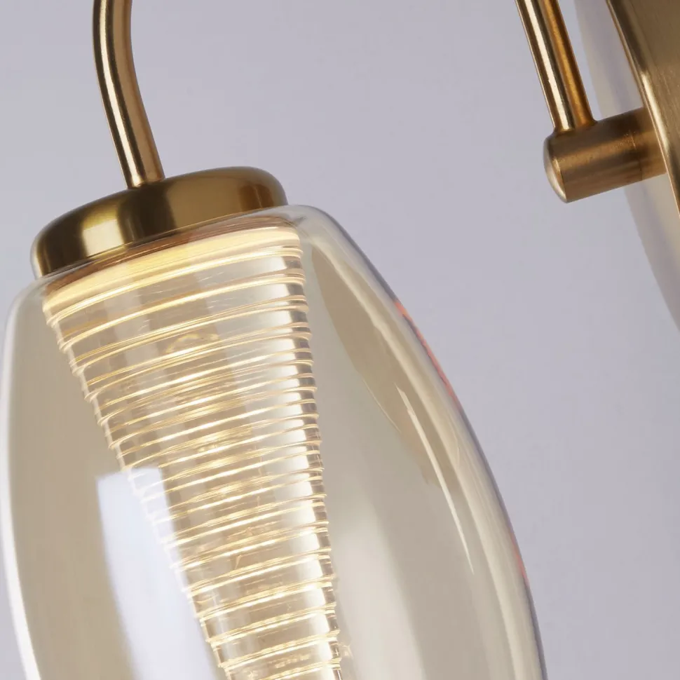 Wandleuchte LED in Bronze Champagner 3000 K mit Schalter