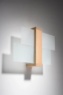 Wandleuchte LEDA in Echtholz