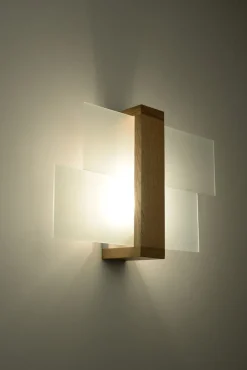 Wandleuchte LEDA in Echtholz