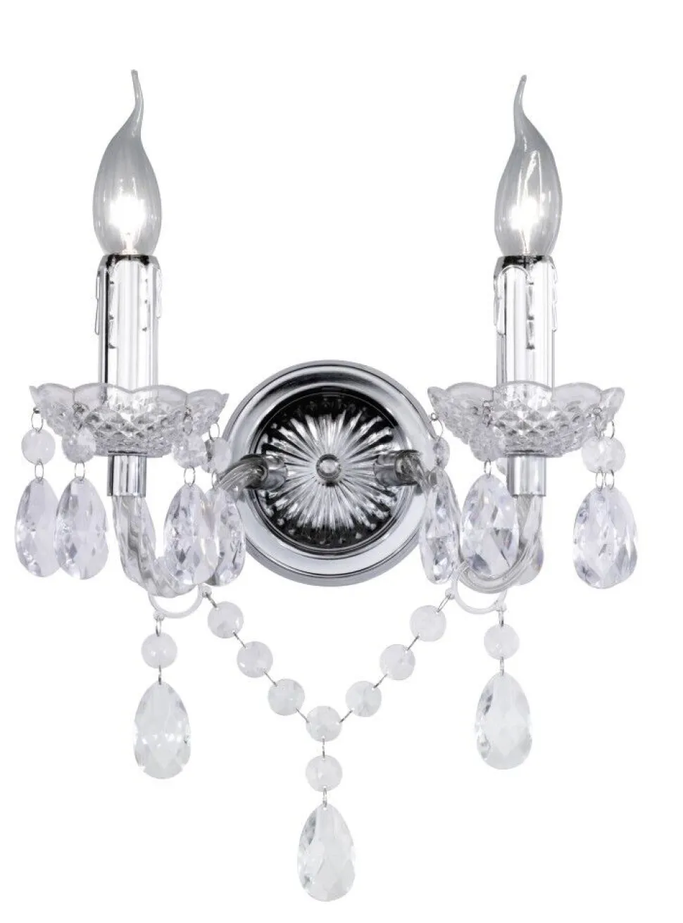 Wandleuchte LÜSTER in Transparent klar 2-flmg