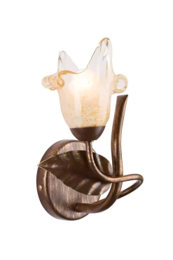 Wandleuchte MARILYN Orange Rustikal Metall Glas