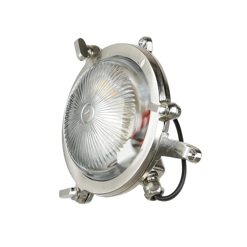 Wandleuchte Maritim G9 Ø 14 cm Messing Glas außen