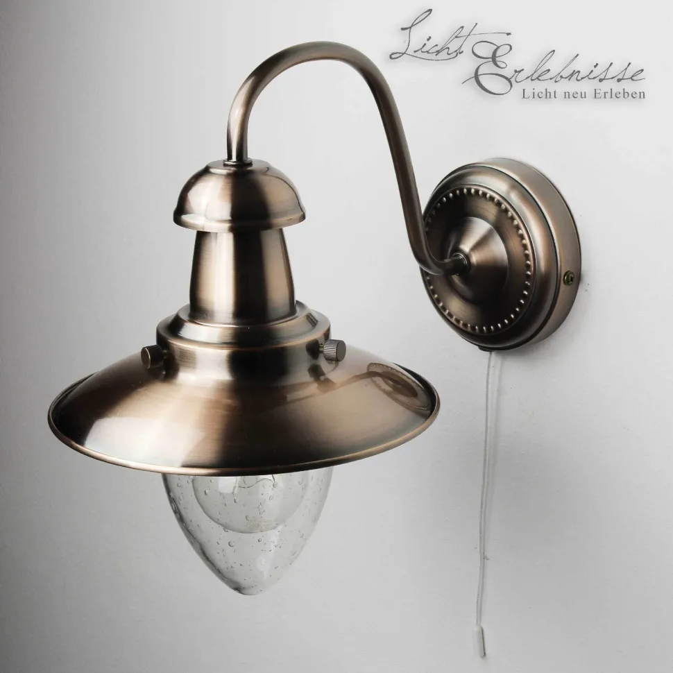Wandleuchte maritim kupfer-farben