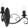 Wandleuchte MAURO in Schwarz 2-flmg