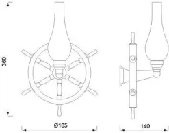 Wandleuchte Messing in Chrom Maritim Badezimmer