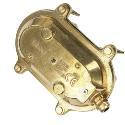 Wandleuchte Messing Riffelglas IP64 oval Maritim